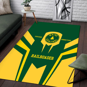 Railspirit Personalized Maine Central Railroad Area Rug Custom Year Railroader Rug Gift Idea For Train Lover