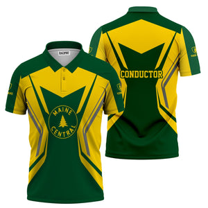 Railspirit Personalized Maine Central Railroad Polo Shirt Unique Style with Custom Job Train Shirt