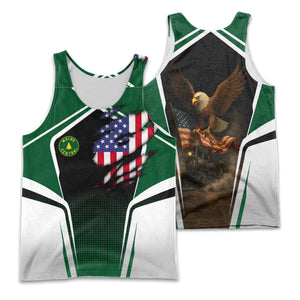 Railspirit Personalized Maine Central Railroad Men Tank Top American Eagle Vintage Train Shirt