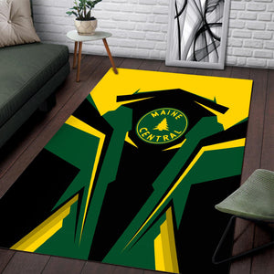 Railspirit Personalized Maine Central Railroad Area Rug Strong Line Style Train Area Rug Gift Idea For Train Lover