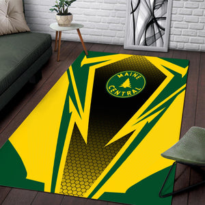 Railspirit Maine Central Railroad Area Rug Lightning Graphic Style Rug Gift Idea For Train Lover