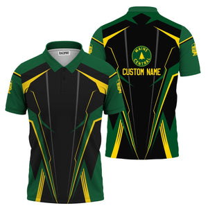 Railspirit Personalized Maine Central Railroad Polo Shirt Lightning-Edge Design Train Shirt For Railroad Lovers