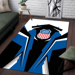 Railspirit Personalized Union Pacific Railroad Area Rug Big Boy Strong Line Style  Train Area Rug Gift Idea For Train Lover