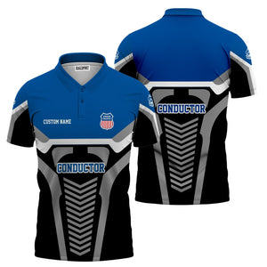 Railspirit Personalized Union Pacific Railroad Polo Shirt Track-Inspired with Custom Job Position Big Boy Train Shirt