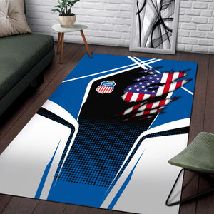Railspirit Personalized Union Pacific Railroad Area Rug American Eagle Vintage Train Big Boy Rug