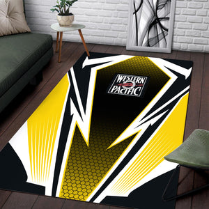 Railspirit Western Pacific Railroad Area Rug Lightning Graphic Style Rug Gift Idea For Train Lover