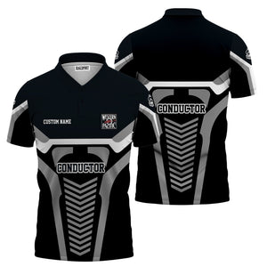 Railspirit Personalized Western Pacific Railroad Polo Shirt Track-Inspired with Custom Job Position Train Shirt