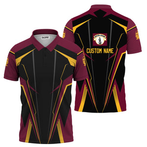 Railspirit Personalized Boston and Maine Railroad Polo Shirt Lightning-Edge Design Train Shirt For Railroad Lovers