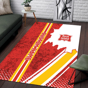 Railspirit Personalized Chicago, Rock Island and Pacific Railroad Area Rug Vintage Rock Island Railroad All Over Printed Rug