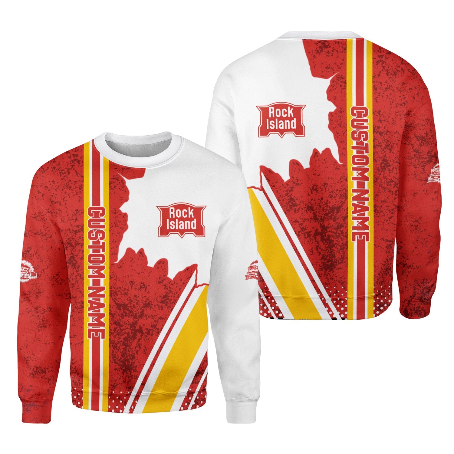 Railspirit Personalized Chicago, Rock Island and Pacific Railroad Sweatshirt Rock Island Railroad All Over Printed Unisex Shirt