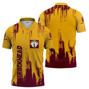 Railspirit Personalized Boston and Maine Railroad Polo Shirt Paint Impact Design Train Shirt for Trackhead