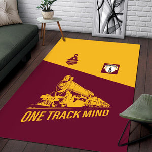 Railspirit Personalized Boston and Maine Railroad Area Rug One Track Mind Train Rug Gift Idea For Train Lover