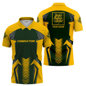 Railspirit Personalized New York, New Haven and Hartford Railroad Polo Shirt Standout Style with Custom Position New Haven Railroad Train Shirt