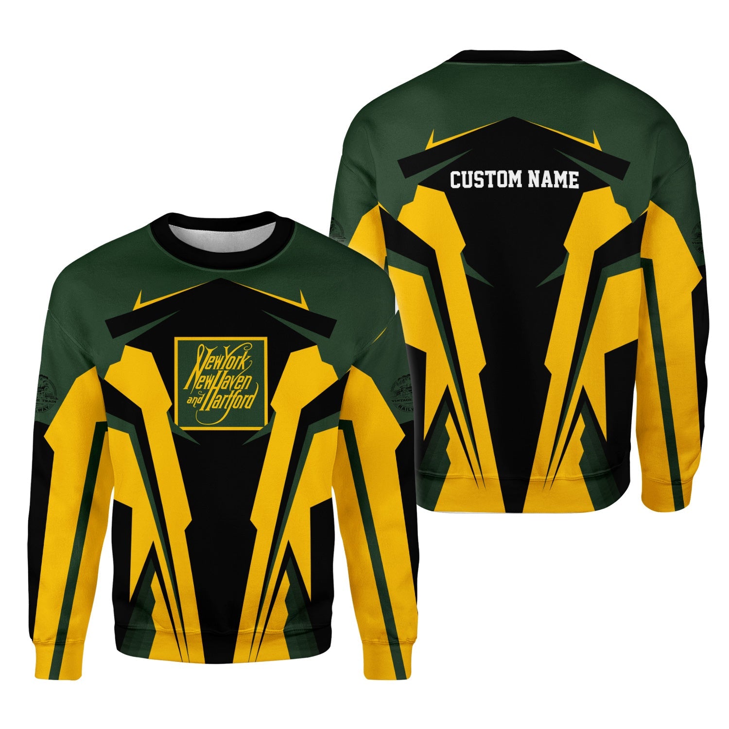 Railspirit Personalized New York, New Haven and Hartford Railroad Sweatshirt New Haven Railroad Strong Line Style Train Unisex Shirt All Over Print