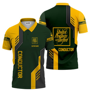 Railspirit Personalized New York, New Haven and Hartford Railroad Polo Shirt Unique Railway Style with Custom Job New Haven Railroad Train Shirt