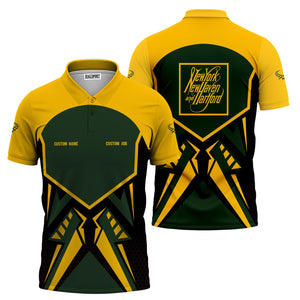 Railspirit Personalized New York, New Haven and Hartford Railroad Polo Shirt Vibriant Style with Custom Position New Haven Railroad Train Shirt