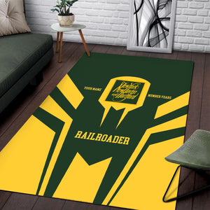 Railspirit Personalized New York, New Haven and Hartford Railroad Area Rug Custom Year Railroader New Haven Railroad Rug