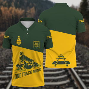 Railspirit Personalized New York, New Haven and Hartford Railroad Polo Shirt One Track Mind Unisex Train Shirt Gift Idea For Train Lover