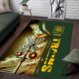 Railspirit Personalized New York, New Haven and Hartford Railroad Area Rug Railroad Crossing Sign New Haven Railroad Rug All Over Print