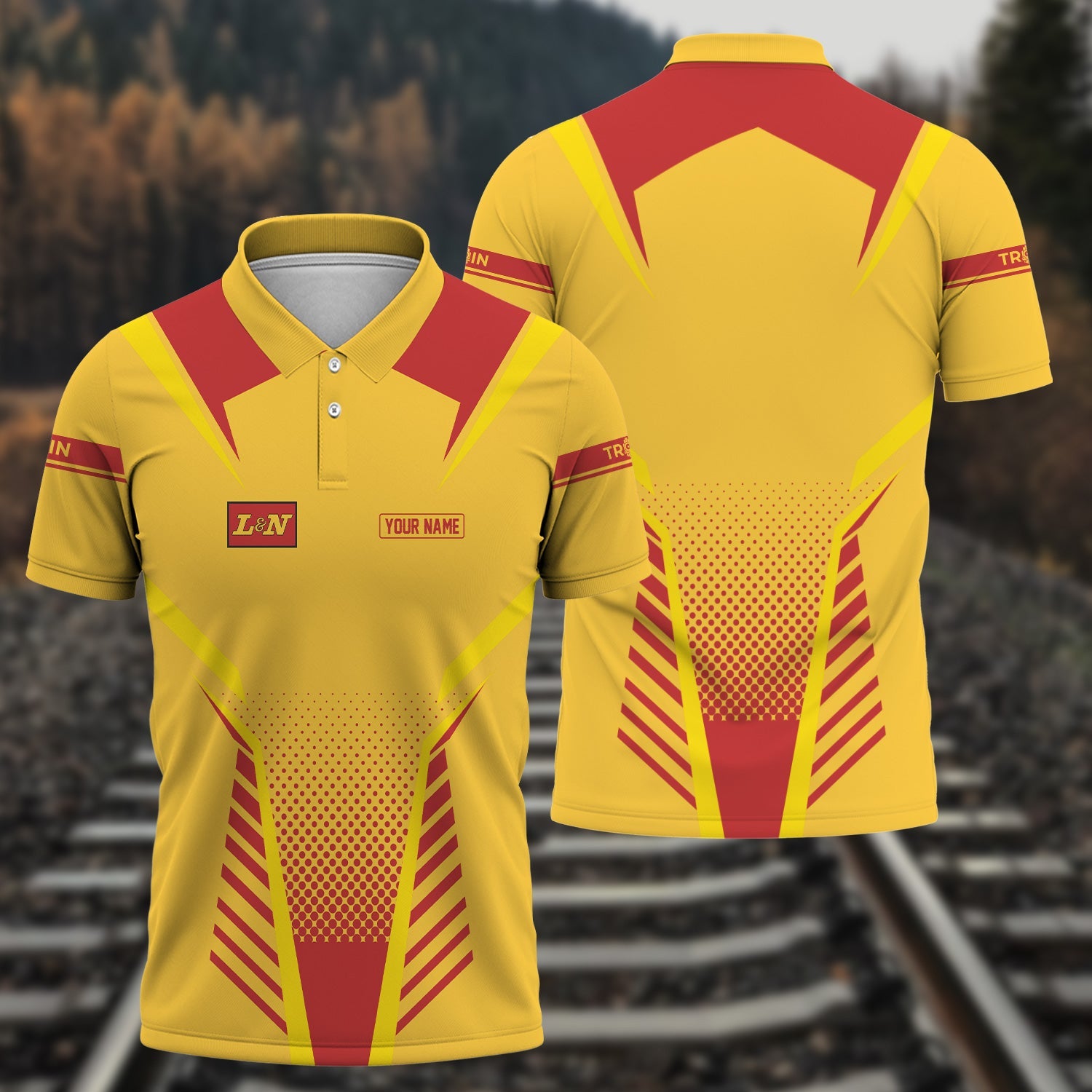 Railspirit Personalized Louisville and Nashville Railroad Polo Shirt Unisex L&N Train Shirt All Over Print