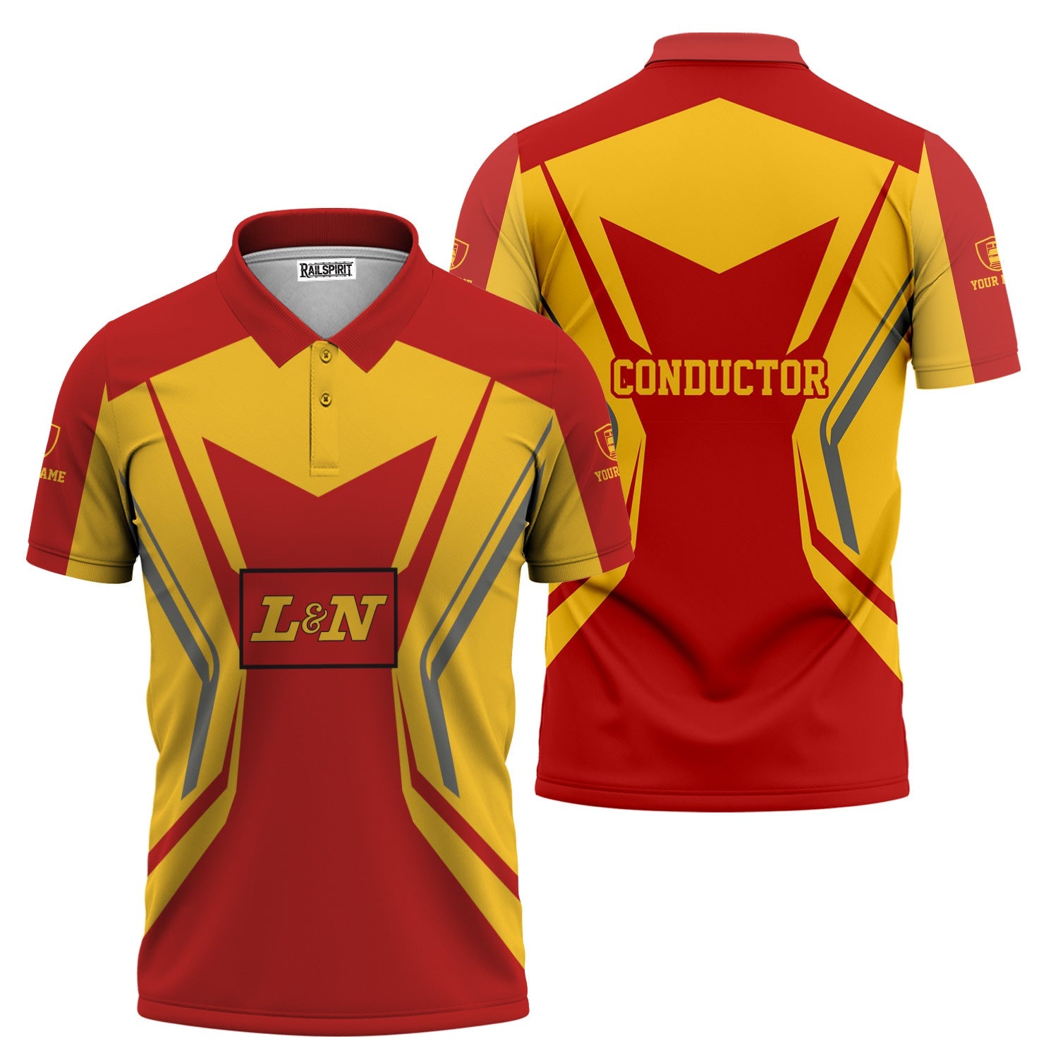 Railspirit Personalized Louisville and Nashville Railroad Polo Shirt Unique Style with Custom Job L&N Train Shirt