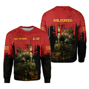 Railspirit Personalized Louisville and Nashville Railroad Sweatshirt Vintage Train Art Style L&N Shirt For Locomotive Fans