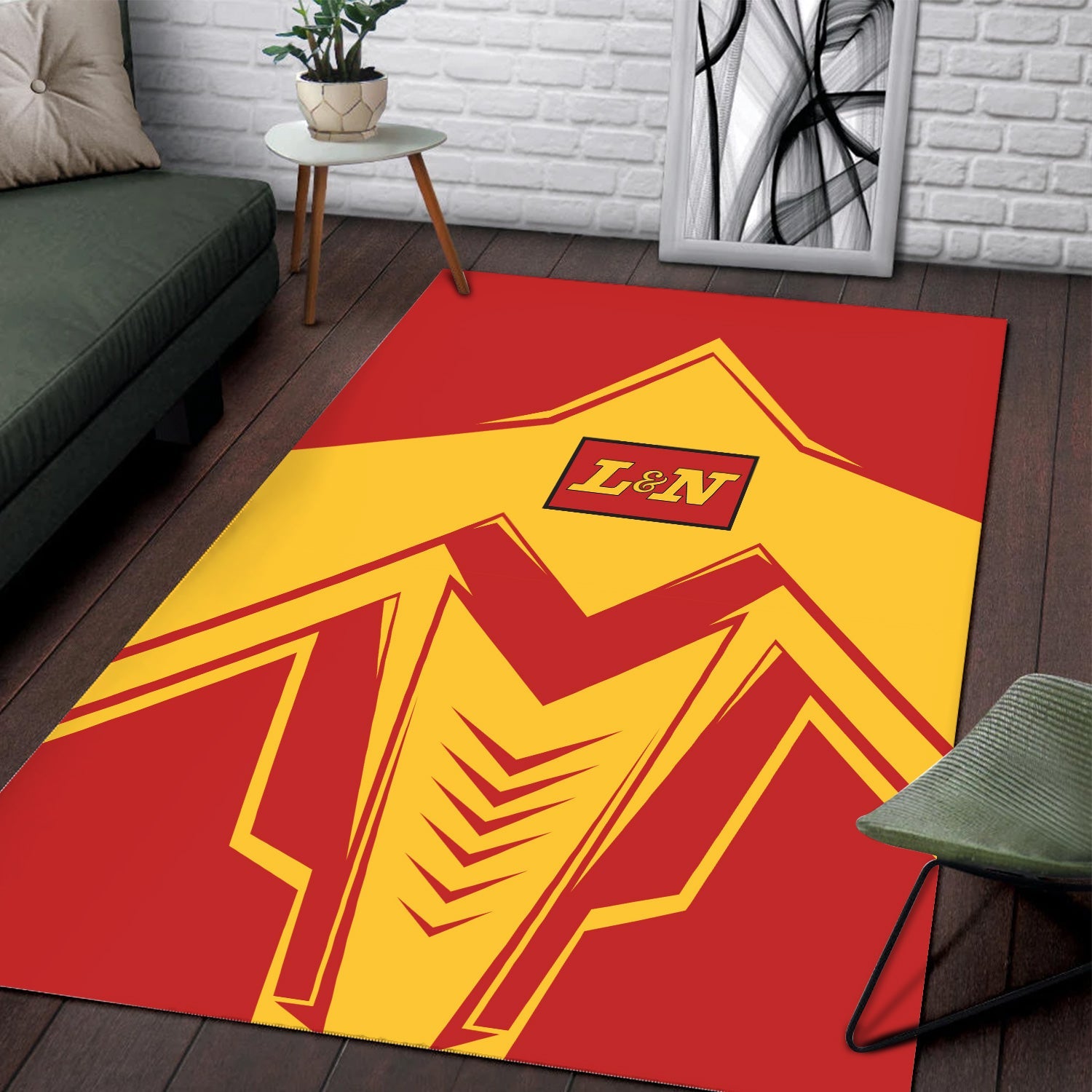 Railspirit Louisville and Nashville Railroad Area Rug Railway Trainspotter Style L&N Rug Gift Idea For Foamers