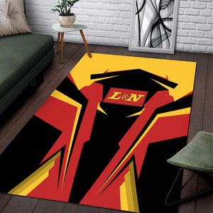 Railspirit Personalized Louisville and Nashville Railroad Area Rug L&N Strong Line Style  Train Area Rug Gift Idea For Train Lover