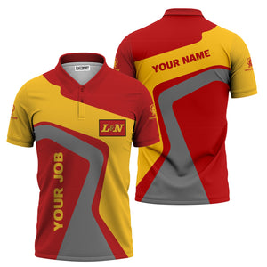 Railspirit Personalized Louisville and Nashville Railroad Polo Shirt Unique Design with Custom Job Position L&N Train Shirt