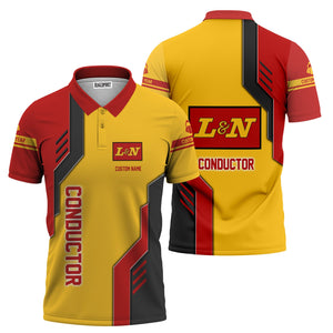 Railspirit Personalized Louisville and Nashville Railroad Polo Shirt Unique Railway Style with Custom Job L&N Train Shirt