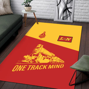 Railspirit Personalized Louisville and Nashville Railroad Area Rug One Track Mind L&N Train Rug Gift Idea For Train Lover
