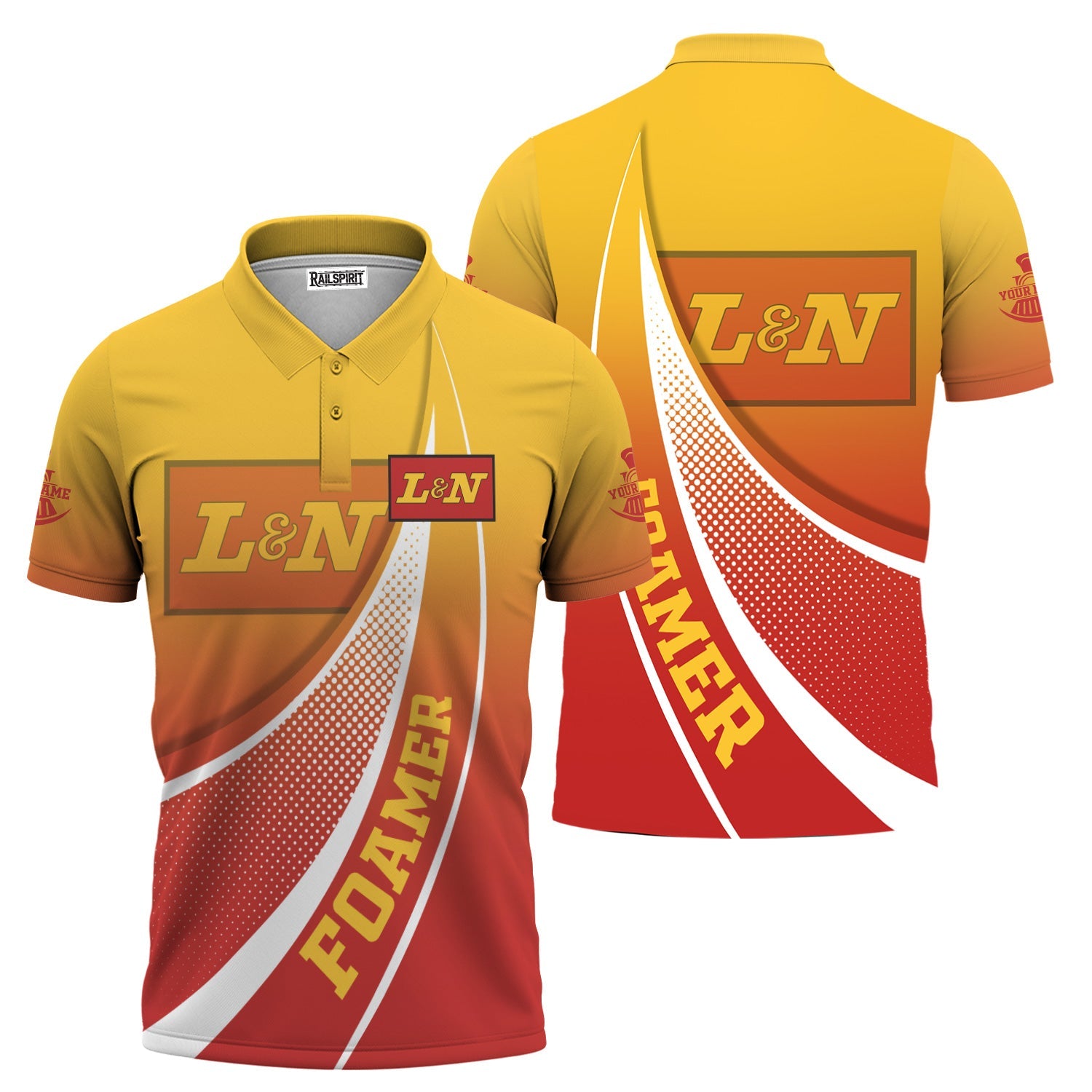 Railspirit Personalized Louisville and Nashville Railroad Polo Shirt Railway-Themed Style L&N Shirt Gift Idea For Trainspotter