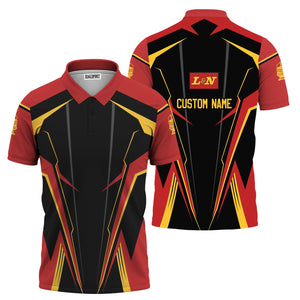 Railspirit Personalized Louisville and Nashville Railroad Polo Shirt Lightning-Edge Design L&N Train Shirt For Railroad Lovers