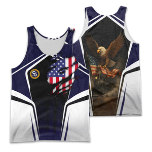 Railspirit Personalized Chesapeake and Ohio Railway Men Tank Top American Eagle Vintage Train C&O Shirt