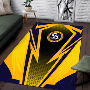 Railspirit Chesapeake and Ohio Railway Area Rug Lightning Graphic Style C&O Rug Gift Idea For Train Lover