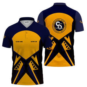 Railspirit Personalized Chesapeake and Ohio Railway Polo Shirt Vibriant Style with Custom Position C&O Train Shirt