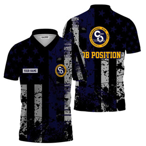 Railspirit Personalized Chesapeake and Ohio Railway Polo Shirt Artistic Paint American Flag Style C&O Train Shirt