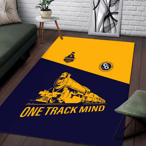 Railspirit Personalized Chesapeake and Ohio Railway Area Rug One Track Mind C&O Train Rug Gift Idea For Train Lover