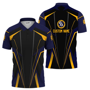 Railspirit Personalized Chesapeake and Ohio Railway Polo Shirt Lightning-Edge Design C&O Train Shirt For Railroad Lovers