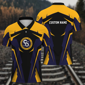 Railspirit Personalized Chesapeake and Ohio Railway Polo Shirt C&OStrong Line Style Train Unisex Shirt All Over Print