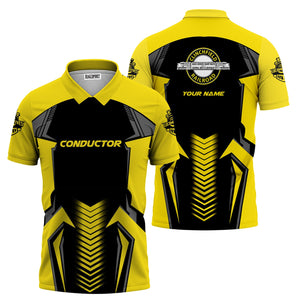 Railspirit Personalized Clinchfield Railroad Polo Shirt Standout Style with Custom Position Train Shirt