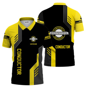 Railspirit Personalized Clinchfield Railroad Polo Shirt Unique Railway Style with Custom Job Train Shirt
