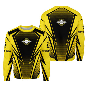 Railspirit Personalized Clinchfield Railroad Sweatshirt Lightning Graphic Style Shirt Gift Idea For Train Lover