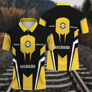 Railspirit Personalized Clinchfield Railroad Polo Shirt Custom Year Railroader Shirt Gift Idea For Train Lover