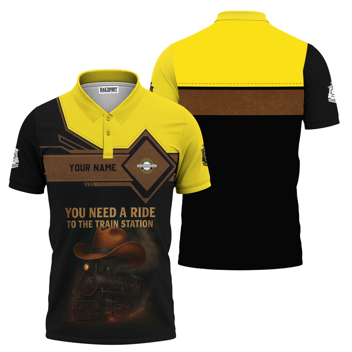 Railspirit Personalized Clinchfield Railroad Polo Shirt You Need A Ride To The Train Station Shirt For Train Lovers