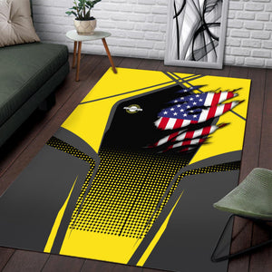 Railspirit Personalized Clinchfield Railroad Area Rug American Eagle Vintage Train Rug