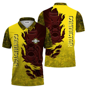 Railspirit Personalized Clinchfield Railroad Polo Shirt Blazing Style with Custom Position Train Shirt
