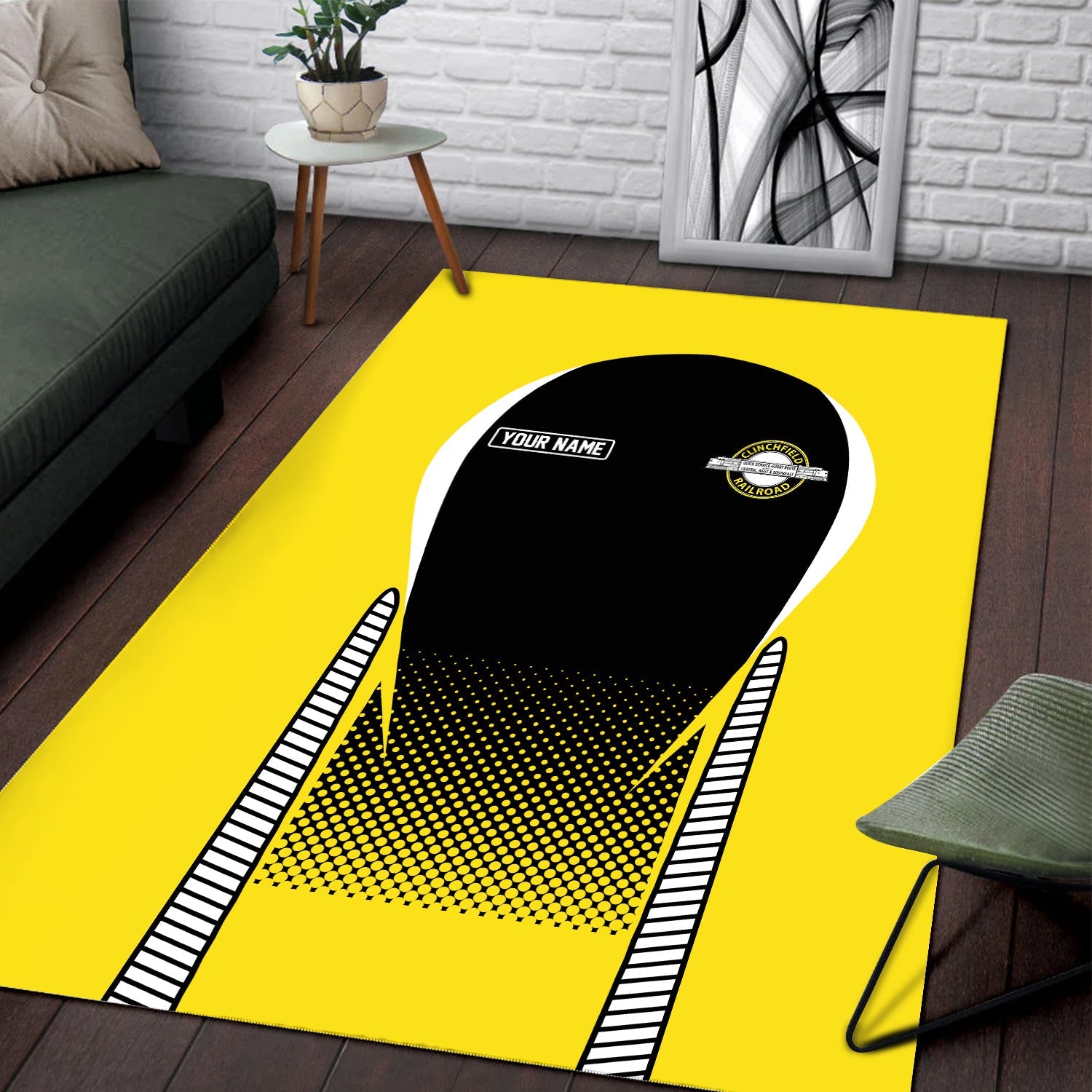 Railspirit Personalized Clinchfield Railroad Area Rug All Over Printed Rug