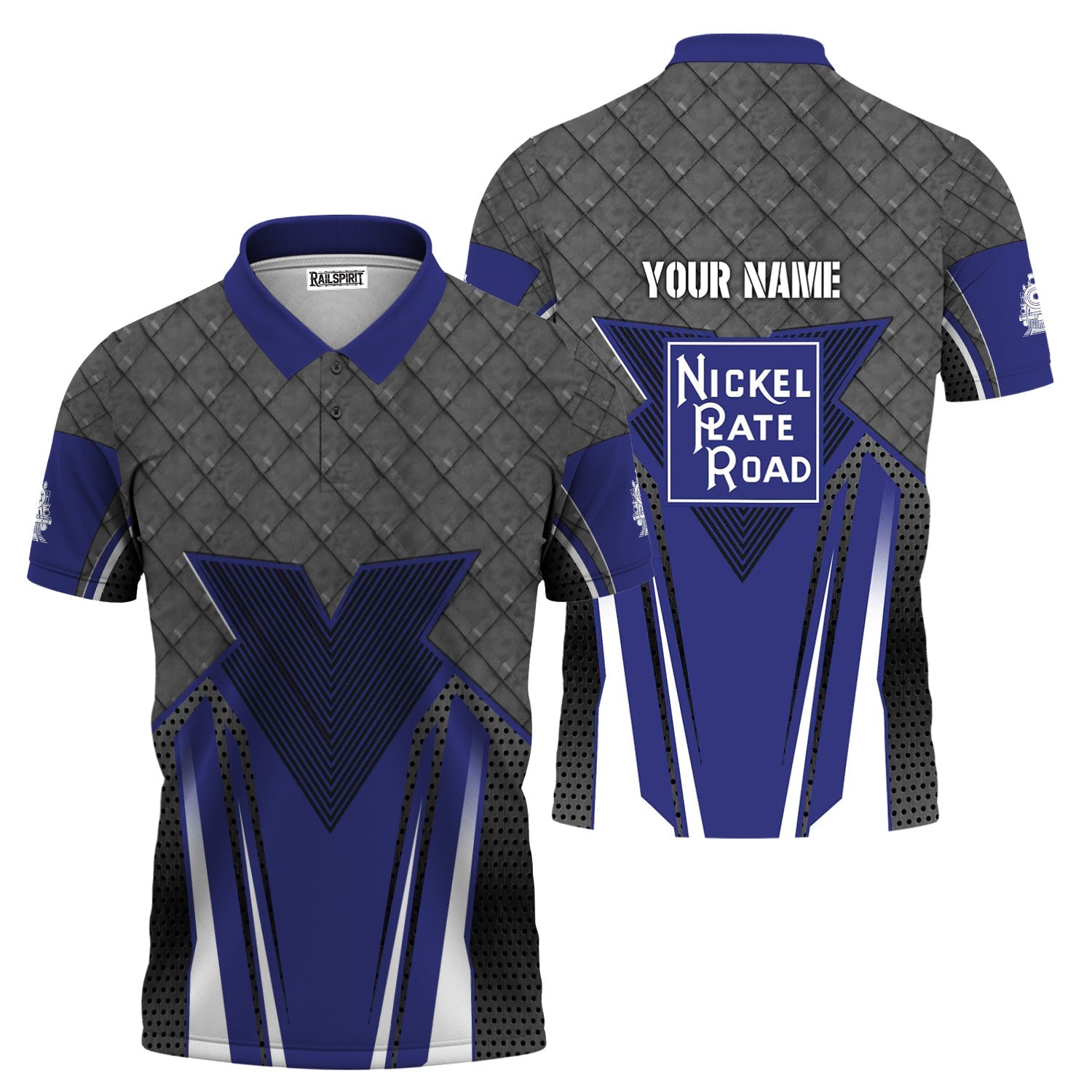 Railspirit Personalized New York, Chicago and St. Louis Railroad Polo Shirt Rugged Steel Vibes Nickel Plate Road Train Shirt All Over Print