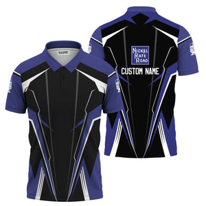 Railspirit Personalized New York, Chicago and St. Louis Railroad Polo Shirt Lightning-Edge Design Nickel Plate Road Train Shirt For Railroad Lovers